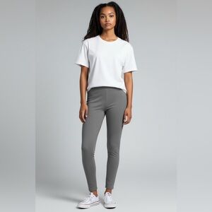 A New Day Elastic Waist Full Length Leggings Gray Size XL